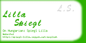 lilla spiegl business card